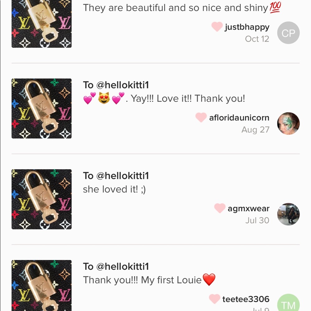 Set Of 2 Louis Vuitton Locks & Keys - image 3